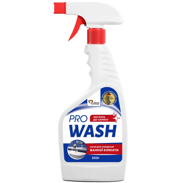 Спрей для чистки ванн Pro Wash Для мытья ванной комнаты и сантехники 500 г (4262396145468) - изображение 1