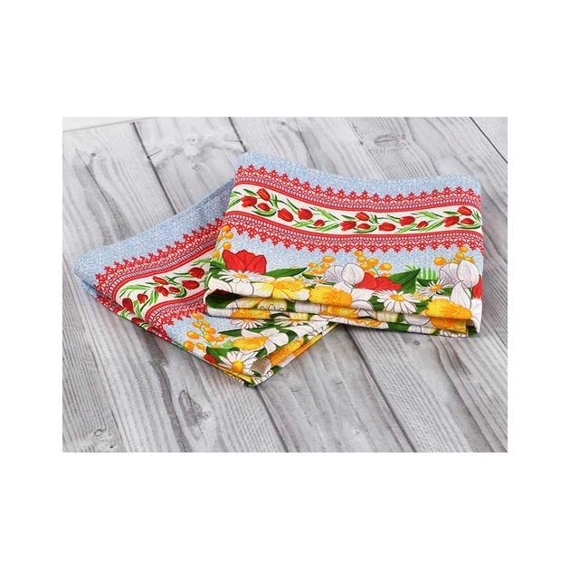 Рушник Руно вафельний набивний Весняні квіти -3, 45х80 см (202.15_Весняні квіти_3) - picture 7