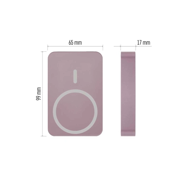 Батарея універсальна EMOS 10000mAh WI1046, 20W, Wireless, salmon (B0551S) - picture 3