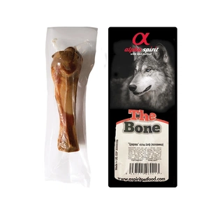 Ласощі для собак Alpha Spirit Ham Bone Half Vacuum половинка 12 см (8437015969213) зображення 1