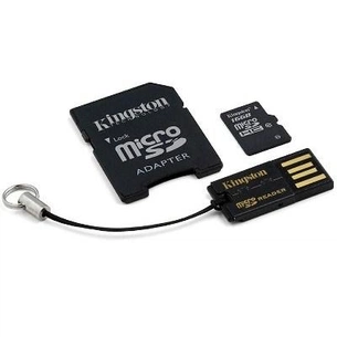 Карта пам'яті Kingston 16Gb microSDHC class 10 Gen 2 + SD-adapter + USB-reader (MBLY10G2/16GB) зображення 1
