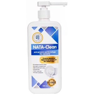 Засіб для ручного миття посуду Nata Group Nata-Clean Без аромату 500 мл (4823112600977) зображення 1