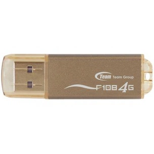 USB флеш накопичувач Team 4GB F108 Brown USB 2.0 (TF1084GN01) зображення 1