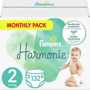 Підгузки Pampers Harmonie Mini Розмір 2 (4-8 кг) 132 шт (8006540156384) зображення 1