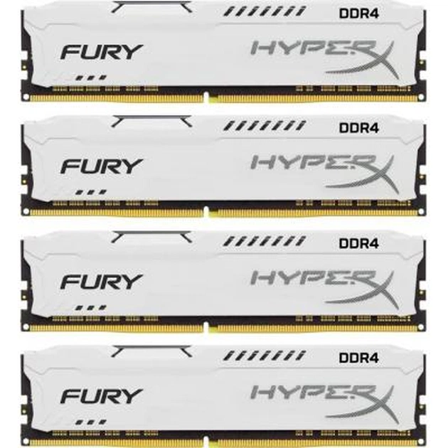 Модуль пам'яті для комп'ютера DDR4 64GB (4x16GB) 2133 MHz HyperX FURY White Kingston Fury (ex.HyperX) (HX421C14FWK4/64) - изображение 1