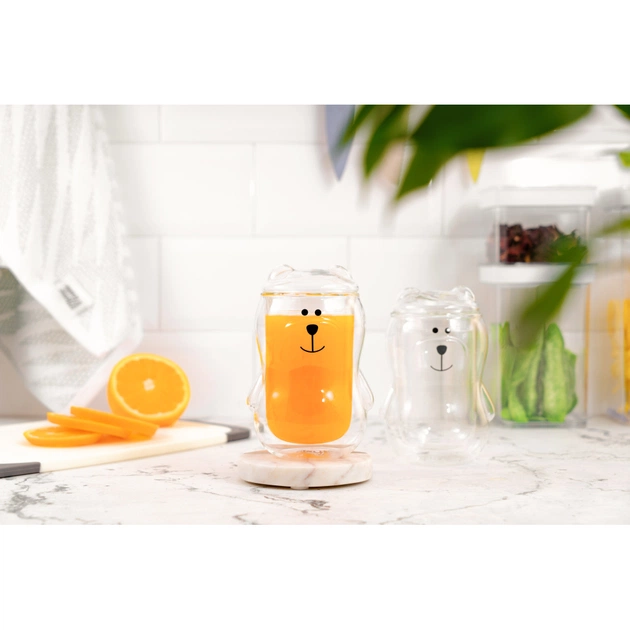 Набір склянок Ardesto Animals з кришкою 300 мл 2 шт прозорий (AR2630BBR) - picture 5