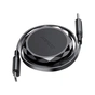 Дата кабель USB-C to USB-C 0.8m 60W dual retraction C13-03 Black Acefast (6974316280132) - зменшене зображення 2