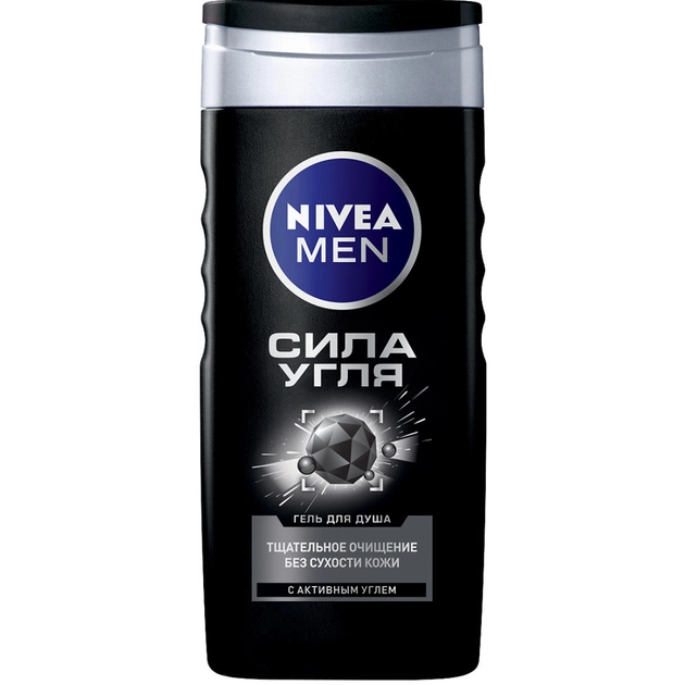 Гель для душу Nivea Men Сила Вугілля з активним вугіллям 250 мл (4005801199737) - зображення 1