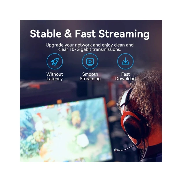 Патч-корд 1.5м, UTP cat 6a RJ-45 90° corner black Vention (IBOBG) - зображення 4