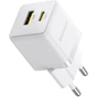 Зарядний пристрій Baseus 1xUSB-C 30W + 1xUSB white (P1011160A213-00) - зменшене зображення 1