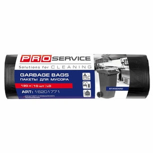 Пакети для сміття PRO service Standard LD Чорні 120 л 10 шт. (4820048488013) зображення 1