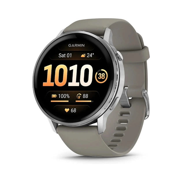 Смарт-годинник Garmin Venu 4 (45mm), Black w/ Silver + Gray, GPS смарт-годинник (010-03014-01) - зображення 1