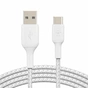 Дата кабель USB 2.0 AM to USB-C 2.0m braided white Belkin (CAB002BT2MWH) - уменьшенное изображение 1
