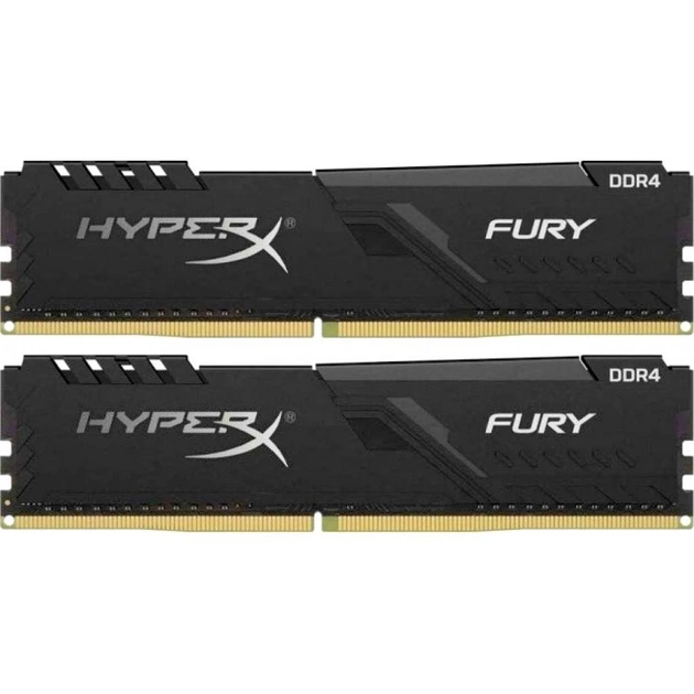 Модуль пам'яті для комп'ютера DDR4 8GB (2x4GB) 3000 MHz HyperX Fury Black Kingston Fury (ex.HyperX) (HX430C15FB3K2/8) - изображение 1