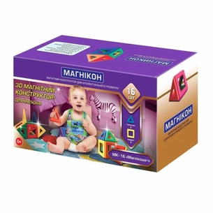 Конструктор Магнікон 16 деталей (МК-16) зображення 1