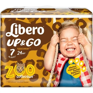 Підгузки Libero Up&Go 7 (16-26 кг) 24 шт (7322540599923) зображення 1