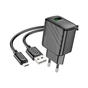 Зарядное устройство HOCO CS21A Rich USB QC3.0 + cable USB to Micro 5P Black (6942007609890) - уменьшенное изображение 1