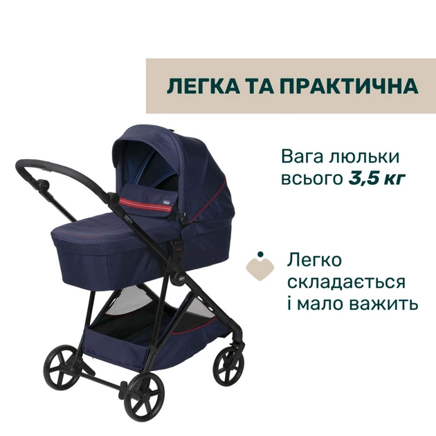 Коляска Chicco 2 в 1 Seety синя (2900990870639) (87097.79.01) - зображення 2