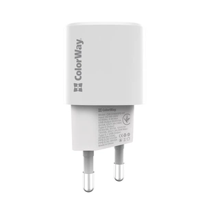 Зарядний пристрій ColorWay GaN PD Port USB PPS (Type-C PD + USB QC3.0) (33W) white (CW-CHS043PD-WT) зображення 1