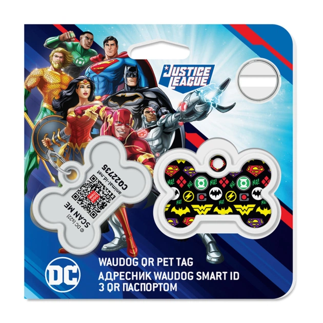Адресник для тварин WAUDOG Smart ID з QR паспортом "Супергерої логоманія" кістка 40х28 мм (0640-1014) - picture 5