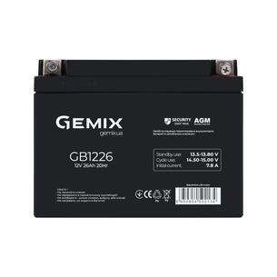 Батарея к ИБП Gemix GB 12V 26Ah Security (GB1226) изображение 1