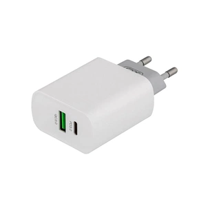 Зарядний пристрій XO L64 USB-A + USB-C 18W White (L64.white) изображение 1