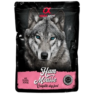 Вологий корм для собак Alpha Spirit старше 1 року з шинкою 300 г (8436586311704) зображення 1