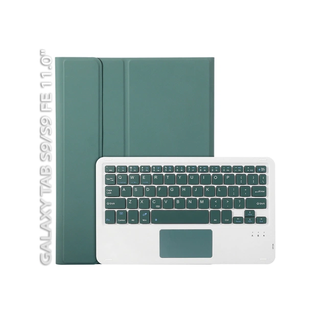 Чохол до планшета BeCover Keyboard+TouchPad Samsung Tab S9 (SM-X710/SM-X716)/S9 FE (SM-X510/SM-X516B) 11.0" Dark Green (712419) - изображение 1