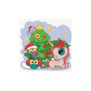 Картина по номерам ArtCraft Єдиноріжка з друзями 30х30 см (15553-AC) зображення 1