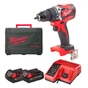 Шуруповерт Milwaukee M18 CBLPD-202C, 60Нм, 2x2Ah (4933464320) - зменшене зображення 1