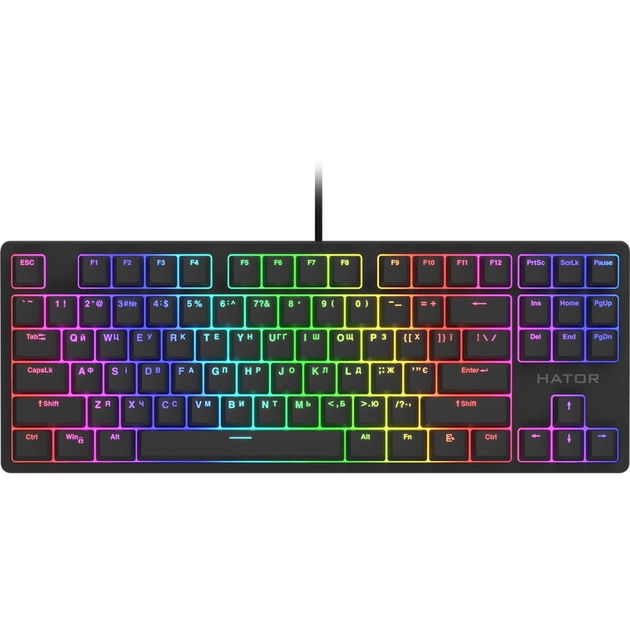 Клавіатура Hator Rockfall 2 Mecha TKL Orange USB Black (HTK-520) - зображення 1