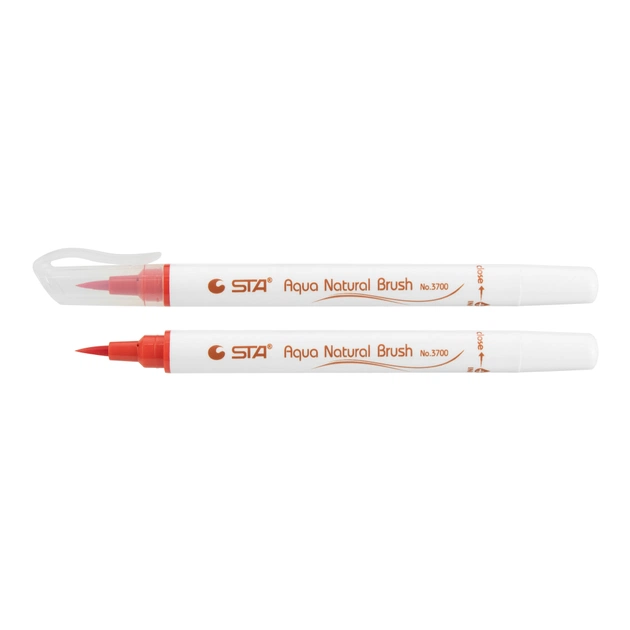 Художественный маркер STA кисточка акварельная AQUA NATURAL BRUSH 3700, коралловый (STA3700-15) - изображение 1