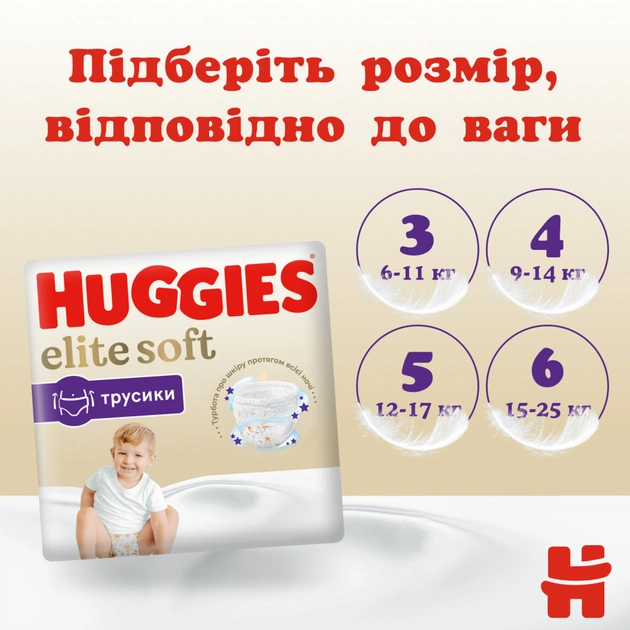 Підгузки Huggies Elite Soft 5 (12-17кг) Mega 34 шт (5029053549354) - зображення 11