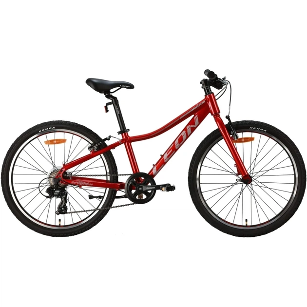 Велосипед Leon 24" Junior AM Vbr рама-12" Al червоний з сірим 2024 (OPS-LN-24-101) - зображення 1