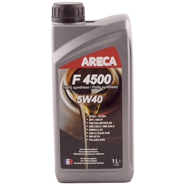 Моторное масло Areca F4500 5W-40 1л (50908) - изображение 1