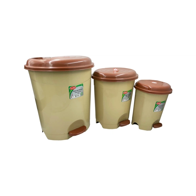 Контейнер для сміття Planet Household №4 з педаллю бежевий 22 л (10342) - picture 6