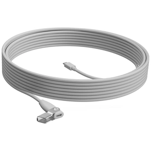 Кабель мультимедійний Logitech Rally Mic Pod Extension Cable Off White USB WW 10M (952-000047) изображение 1