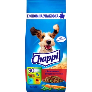 Сухий корм для собак Chappi з яловичиною, птицею та овочами 13.5 кг (5998749128350/5998749128329) зображення 1