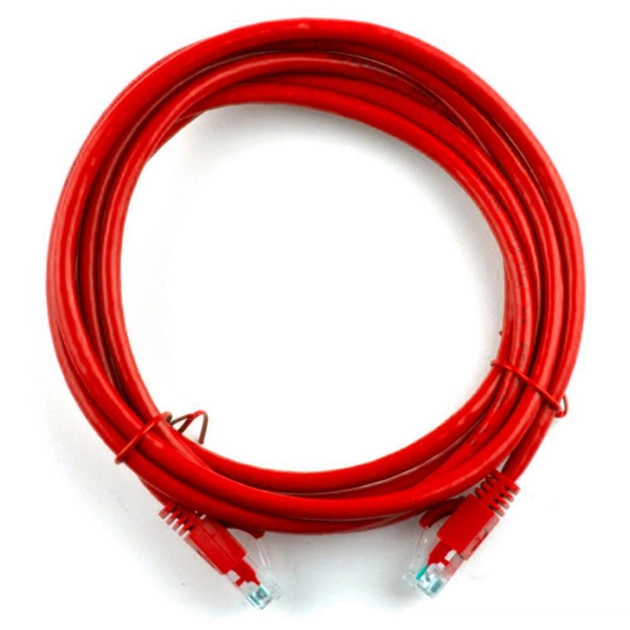 Патч-корд 3м, RJ-45, Cat.5e, CU, медь, красный Ritar (PCR-CU/3Rd / 04282) - изображение 1