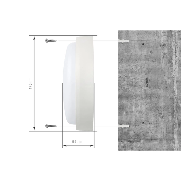 Світильник Delux WC-2 17 Вт 5000K IP54 з датчиком руху (90021165) - picture 3