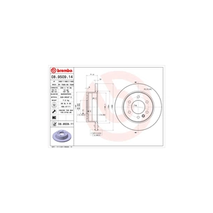 Гальмівний диск Brembo 08.9509.11 зображення 1