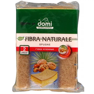 Губки кухонні Domi натуральная фибра 2 шт (4823058317212) зображення 1