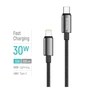 Дата кабель USB-C to Lightning 2.0m PD30W zinc alloy braided black ColorWay (CW-CBPDCL099-BK) - зменшене зображення 5