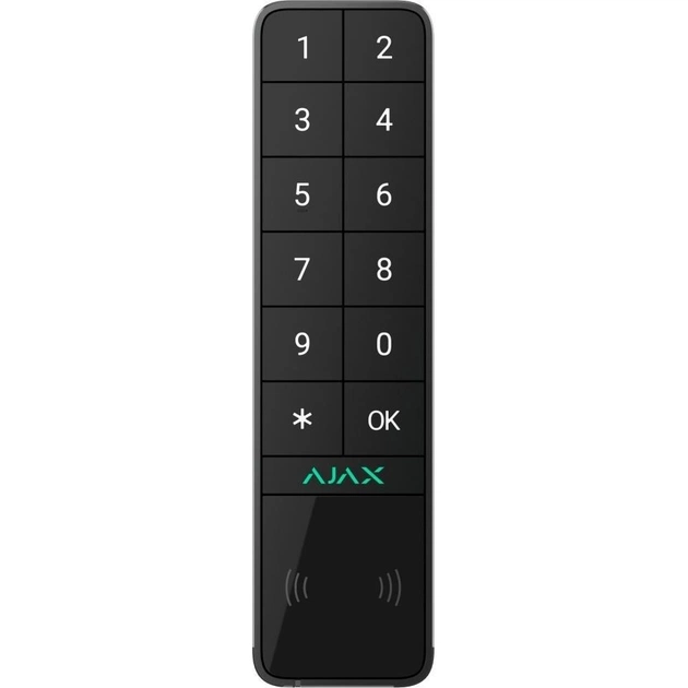 Бездротова клавіатура Ajax KeyPad Outdoor Jeweller Black - зображення 1