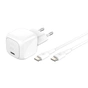 Зарядний пристрій Belkin USB-C PD30W PPS + cable USB-C to USB-C 1.0m PVC white (WCA008KQ1MWH-B6) - зменшене зображення 1