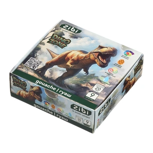 Гуашеві фарби ZiBi KIDS Line -2 DINO 9 кольорів х 20 мл (ZB.6629) зображення 1