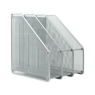 Лоток для паперів Axent вертикальний 3-в-1, металевий, срібний (2128-03-A) зображення 1