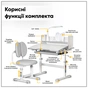 Парта зі стільцем ErgoKids Grey (+ поличка та лампа) (BD-24 G) - зменшене зображення 4