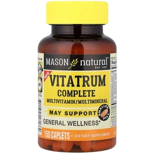 Витаминно-минеральный комплекс Mason Natural Мультивитамины и мультиминералы, Vitatrum Complete, 150 каплет (MAV-18166) изображение 1