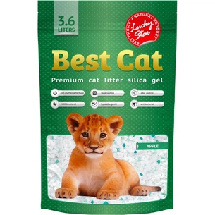 Наповнювач для туалету Best Cat Силікагелевий Green Apple 3.6 л (4820281500282) изображение 1